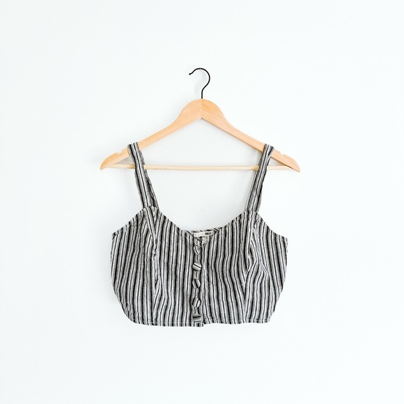Amuse Society Womens Island Time Crop Tank Stripe - Size Medium - Picture 1 of 7